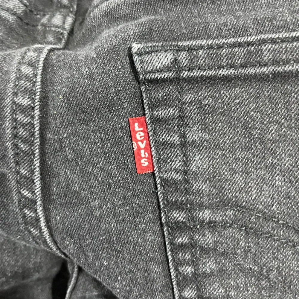 Levis 511 Slim Fit Black Denim Straight Jeans Adjustable Waist Boys Girls 12 Reg